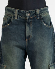 Denim Pant Cargo Cierres Unisex