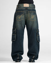 Denim Pant Cargo Cierres Unisex