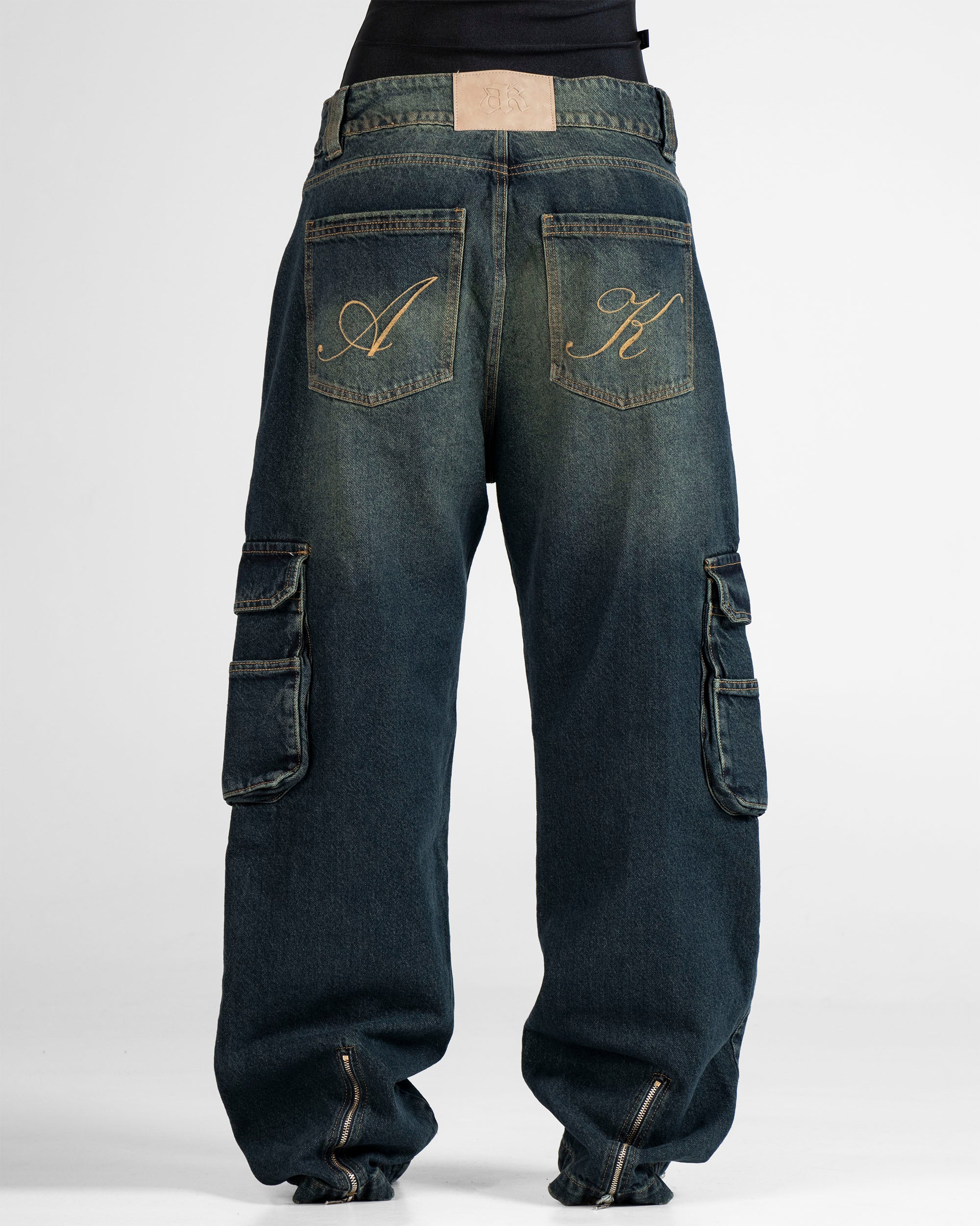 Denim Pant Cargo Cierres Unisex