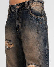 Jean Dirty Oscuro Destroyed