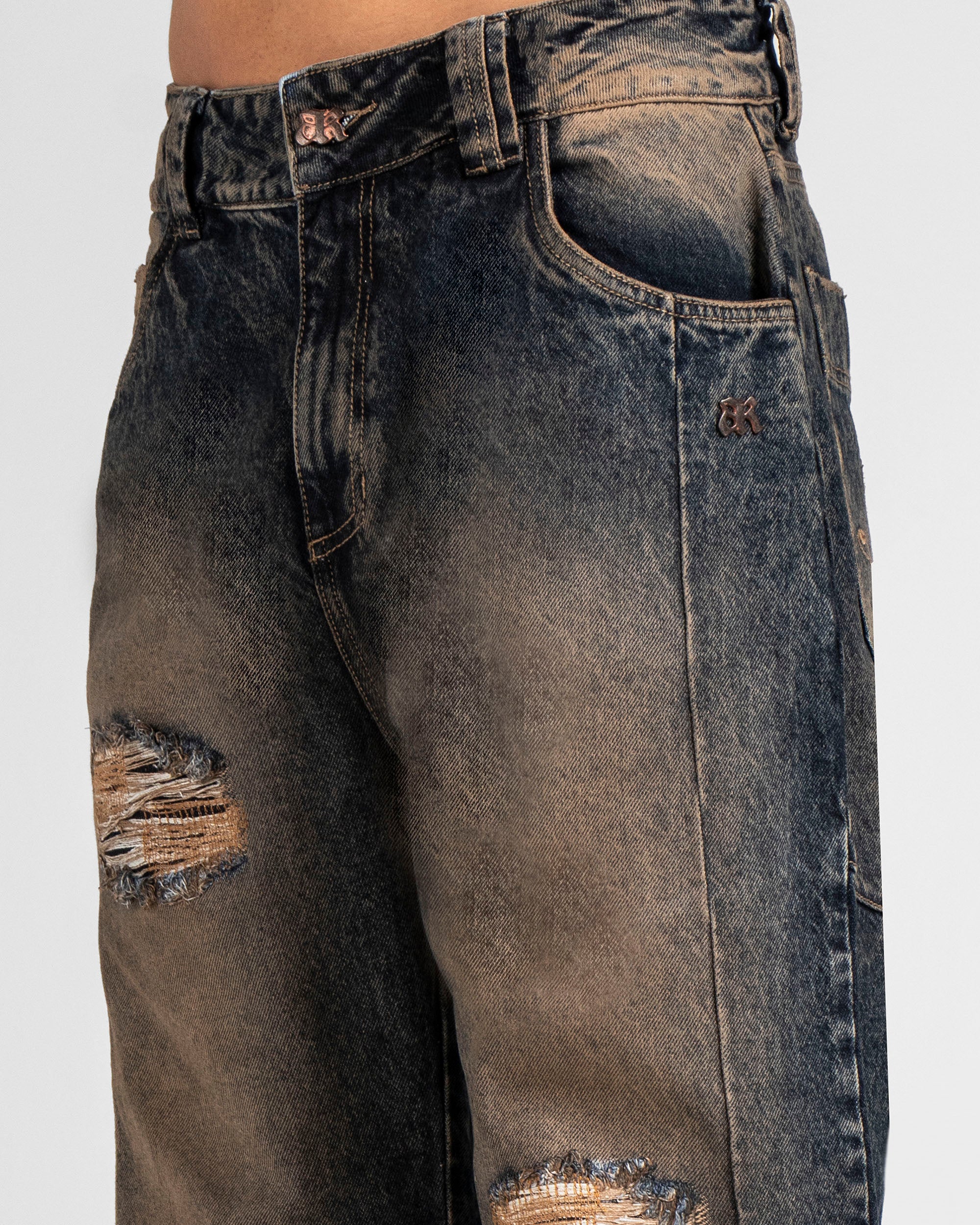 Jean Dirty Oscuro Destroyed