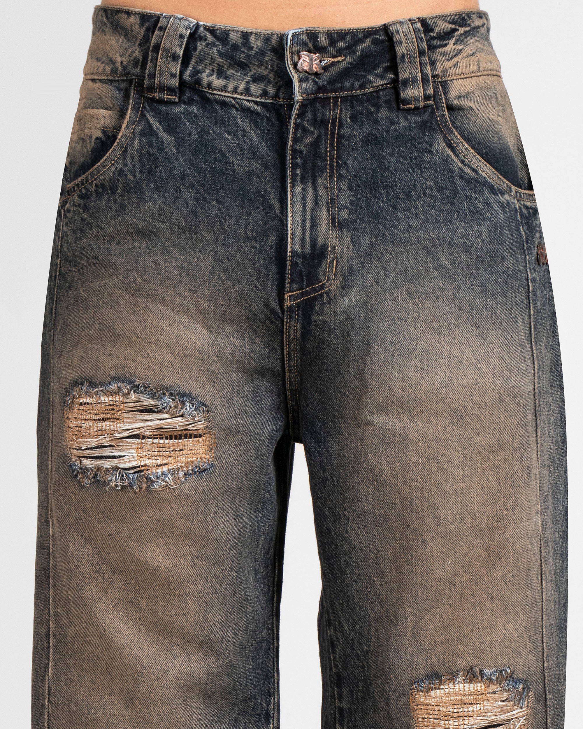 Jean Dirty Oscuro Destroyed