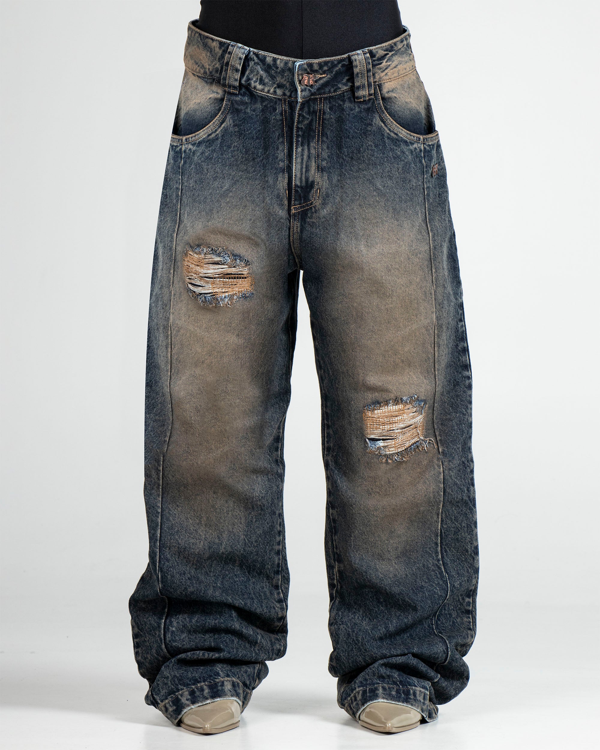 Jean Dirty Oscuro Destroyed Unisex