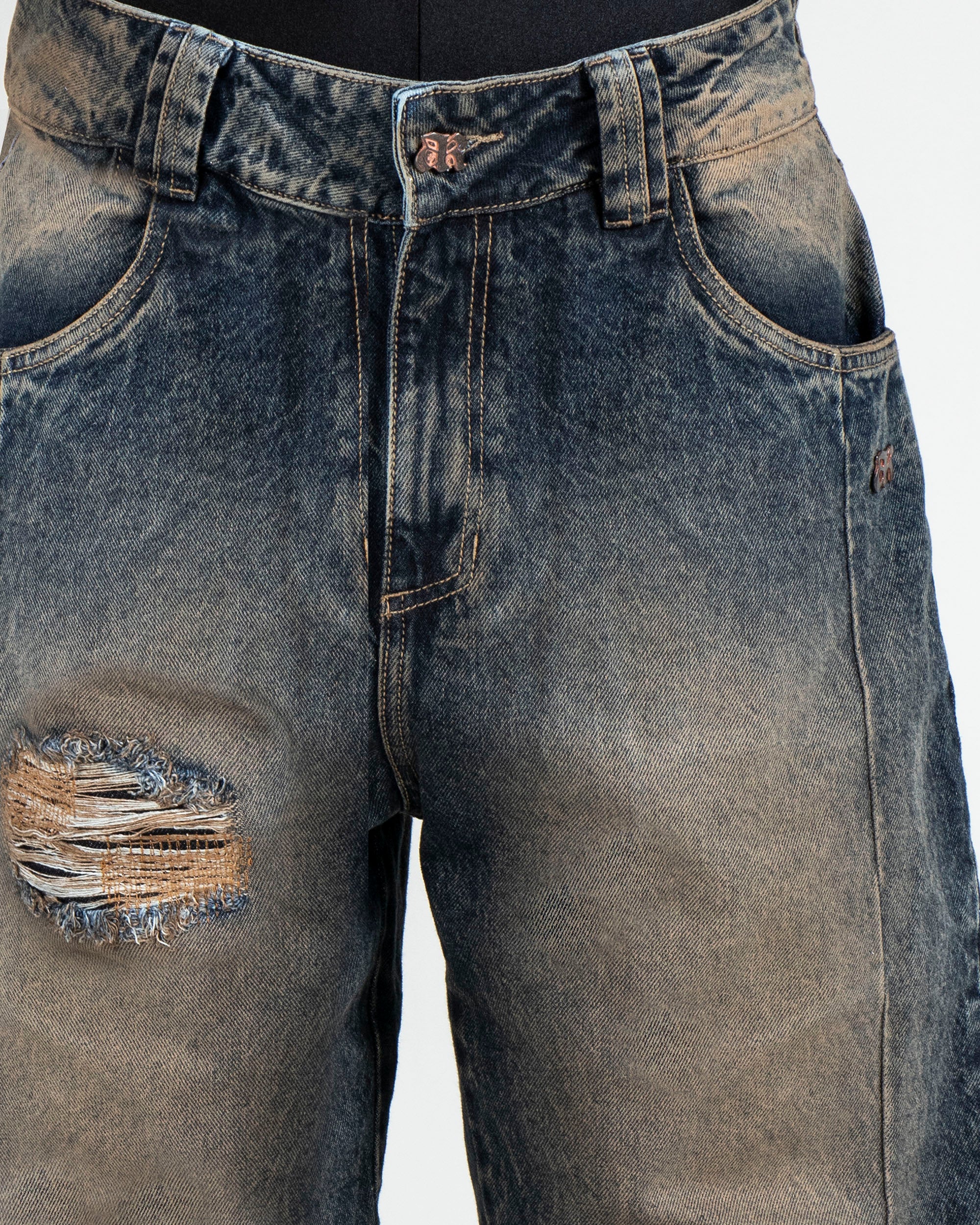 Jean Dirty Oscuro Destroyed Unisex