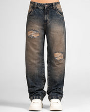 Jean Dirty Oscuro Destroyed