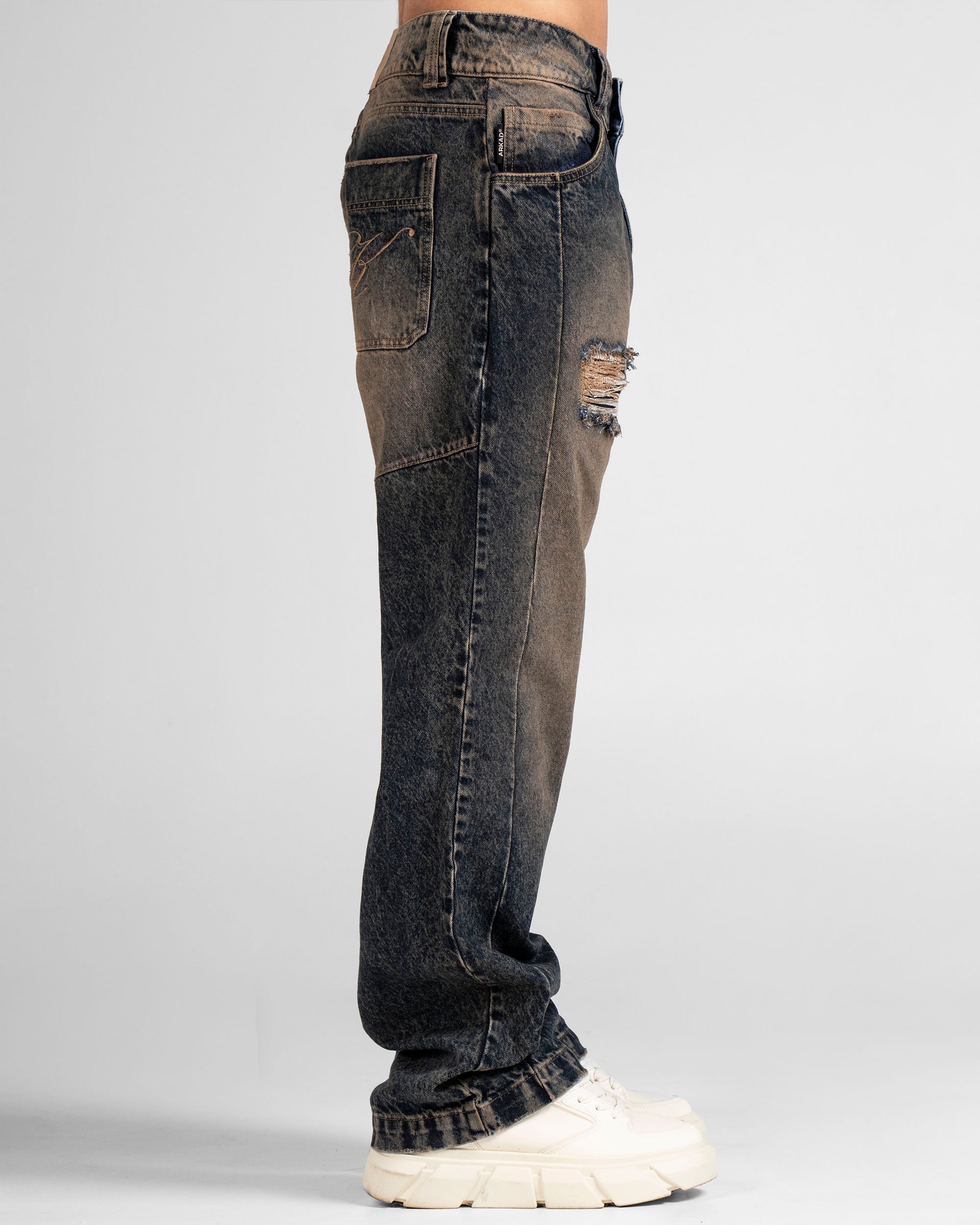 Jean Dirty Oscuro Destroyed