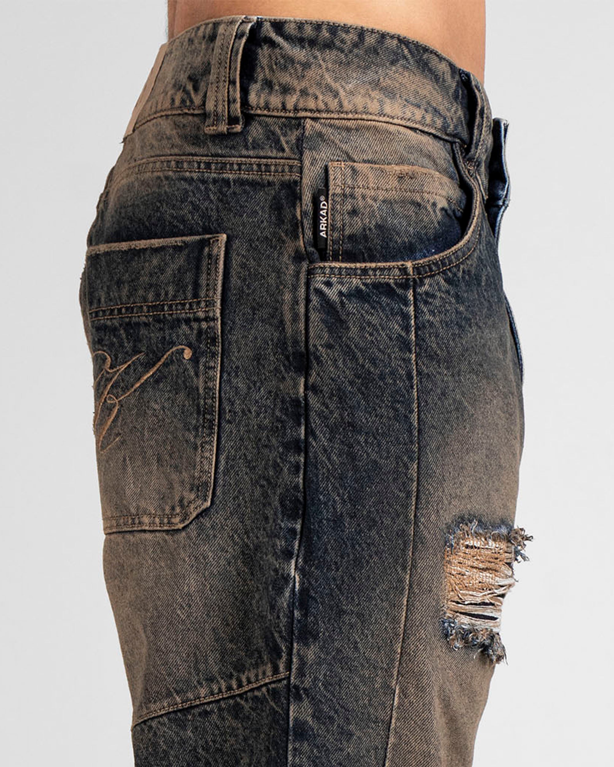 Jean Dirty Oscuro Destroyed