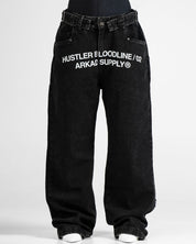 Denim Pant Negro Hustler Unisex