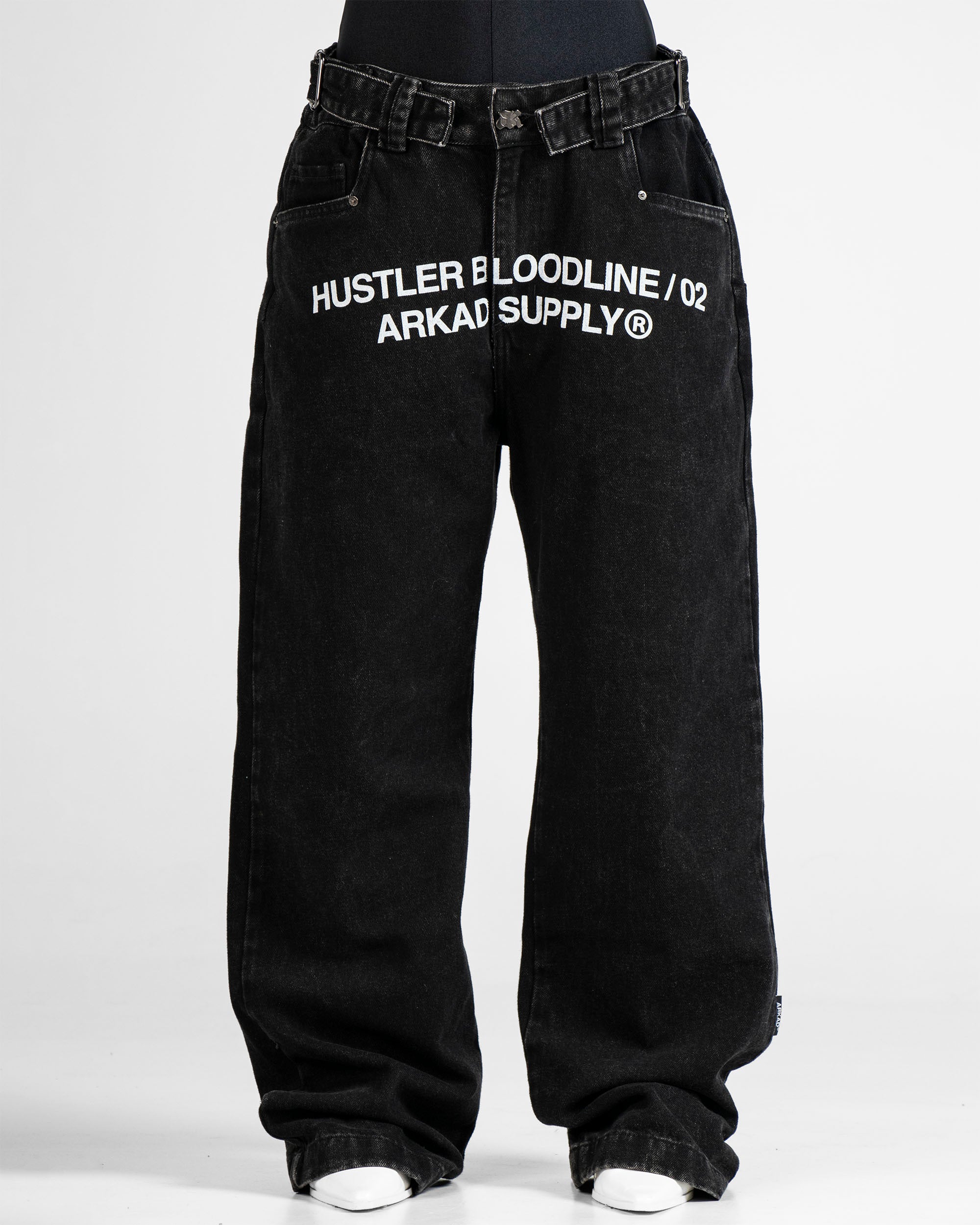 Denim Pant Negro Hustler Unisex
