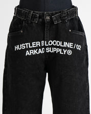 Denim Pant Negro Hustler Unisex
