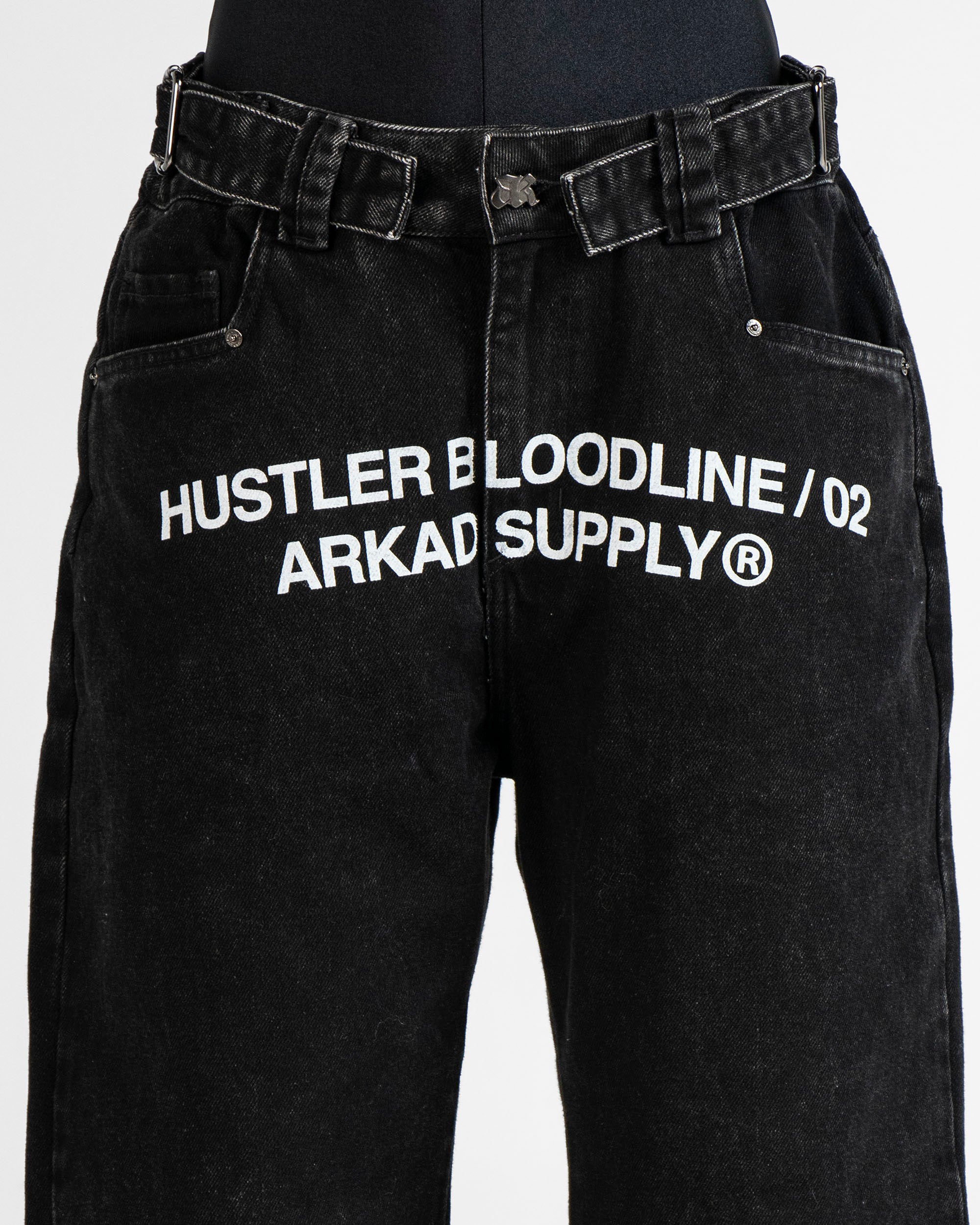 Denim Pant Negro Hustler Unisex