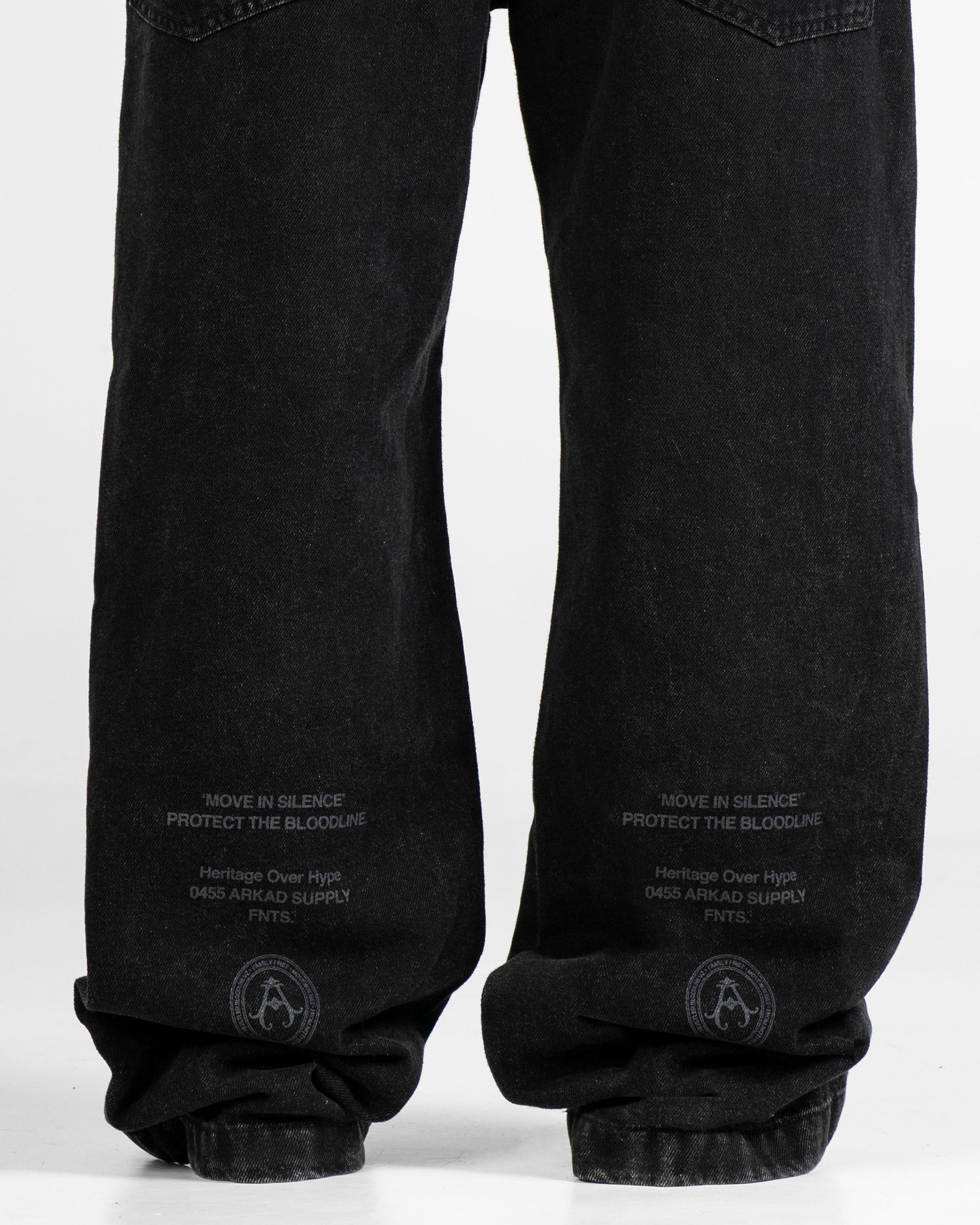 Denim Pant Negro Hustler Unisex