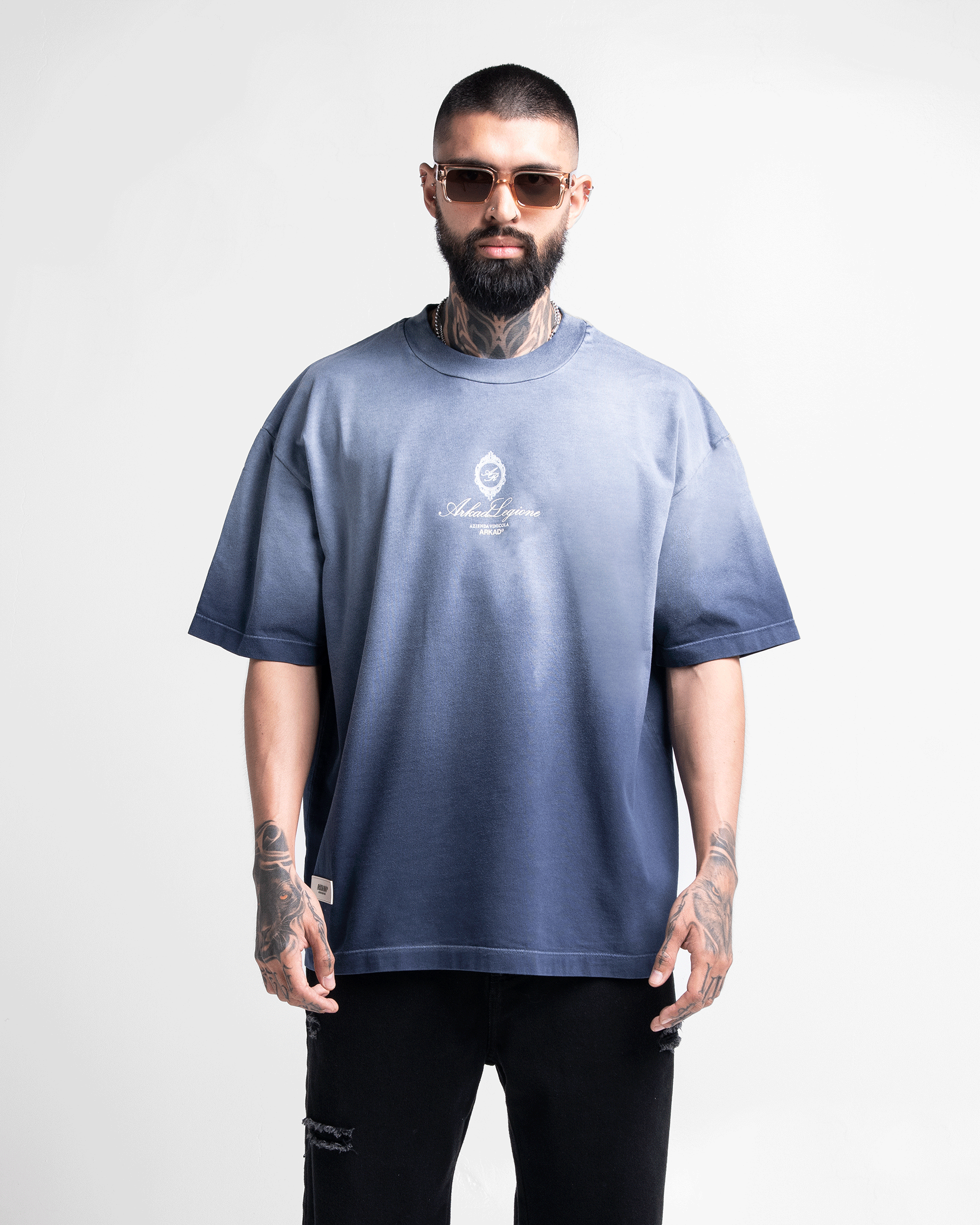 Washed Tshirt Oversize Azul Legione