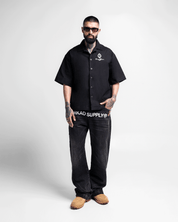 Camisa de Botones Negra Legione