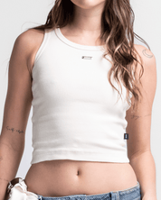Tank Shirt Rib Beige Mujer