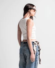 Tank Shirt Rib Beige Mujer