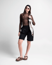 Tailored Jort Negro Mujer