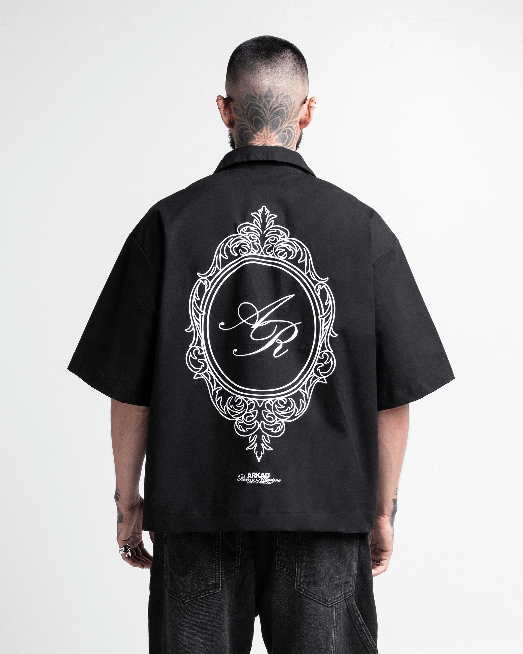 Camisa de Botones Negra Legione