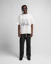 Tshirt Oversize Crema Arkad Legione Estampado Azul