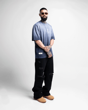 Washed Tshirt Oversize Azul Legione