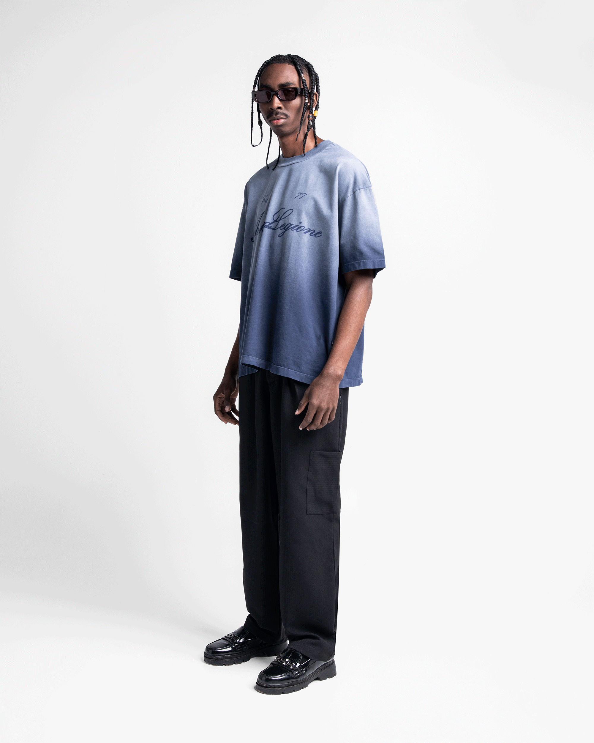 Washed Tshirt Oversize Azul Arkad Supply