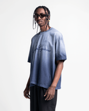 Washed Tshirt Oversize Azul Arkad Supply