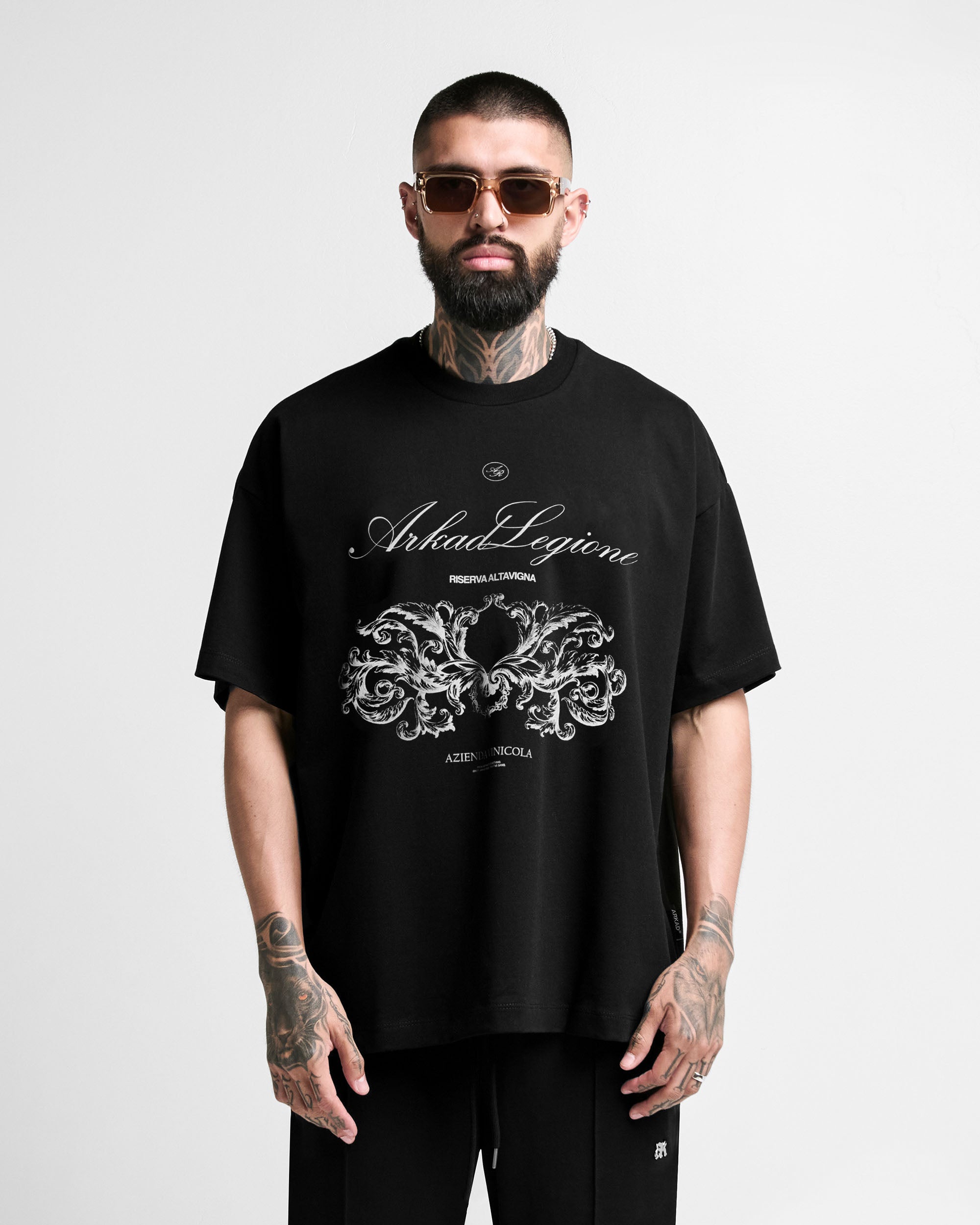 Tshirt Boxy Fit Negra Arkad Legione