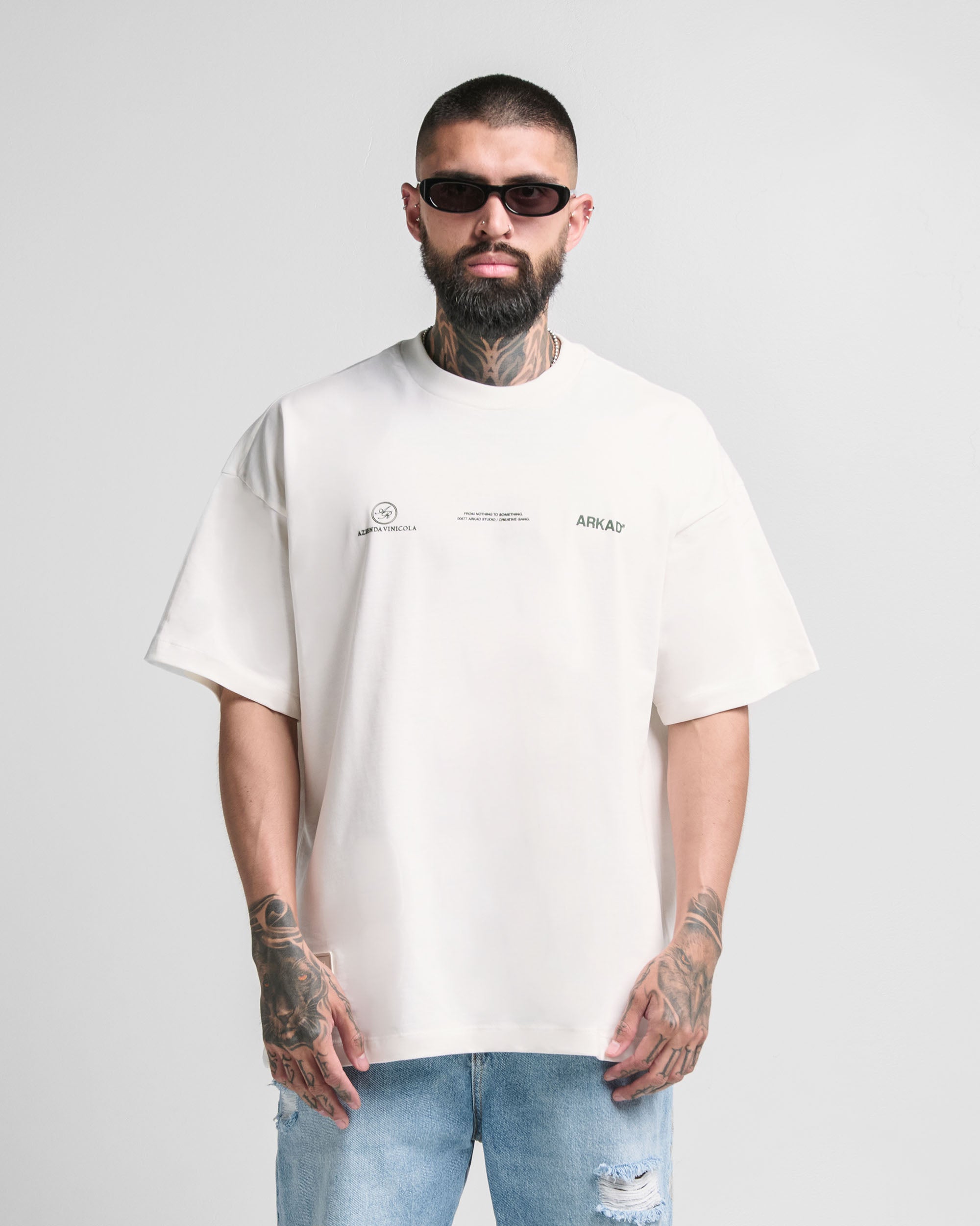 Tshirt Oversize Crema Grapes Arkad Legione