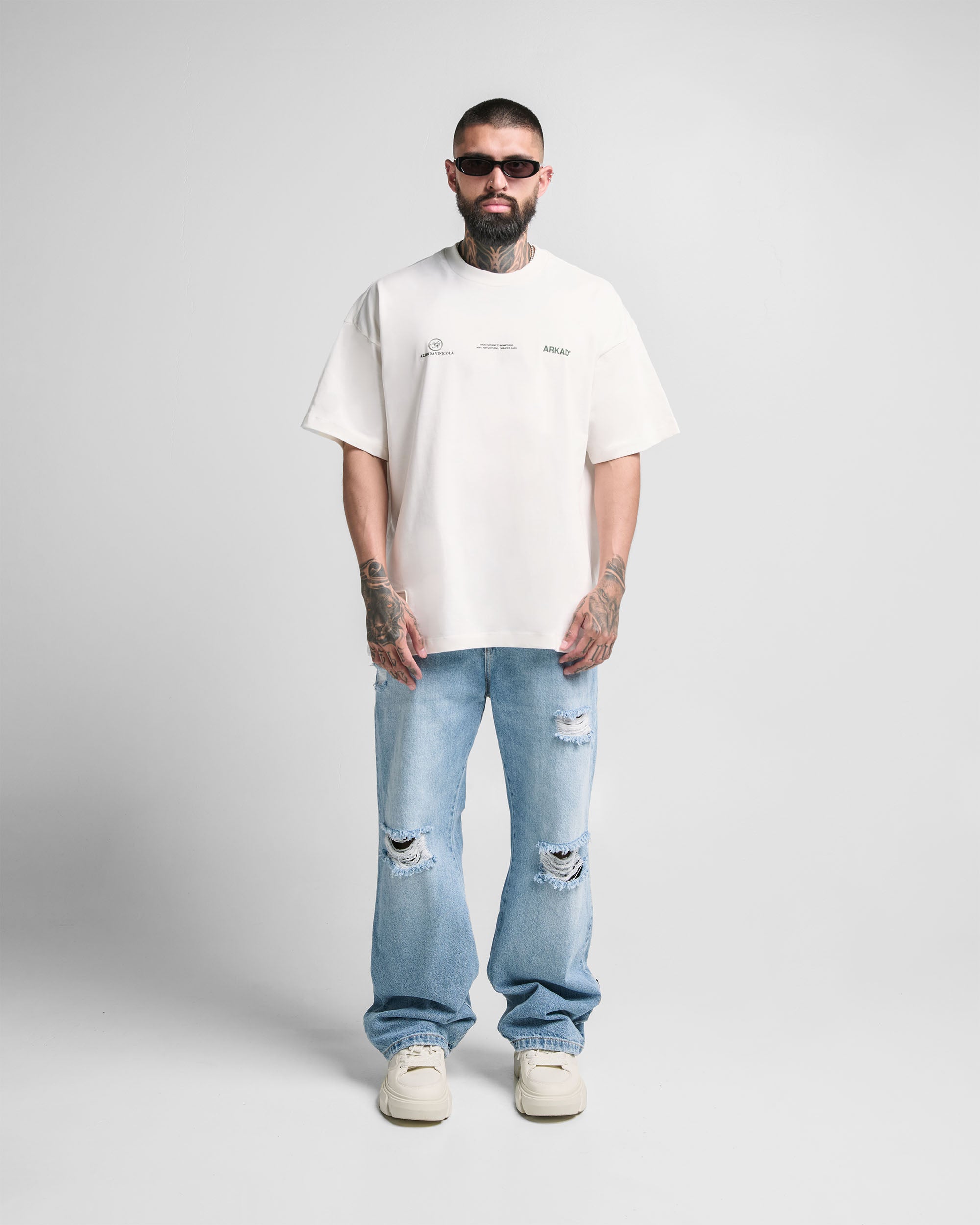 Tshirt Oversize Crema Grapes Arkad Legione