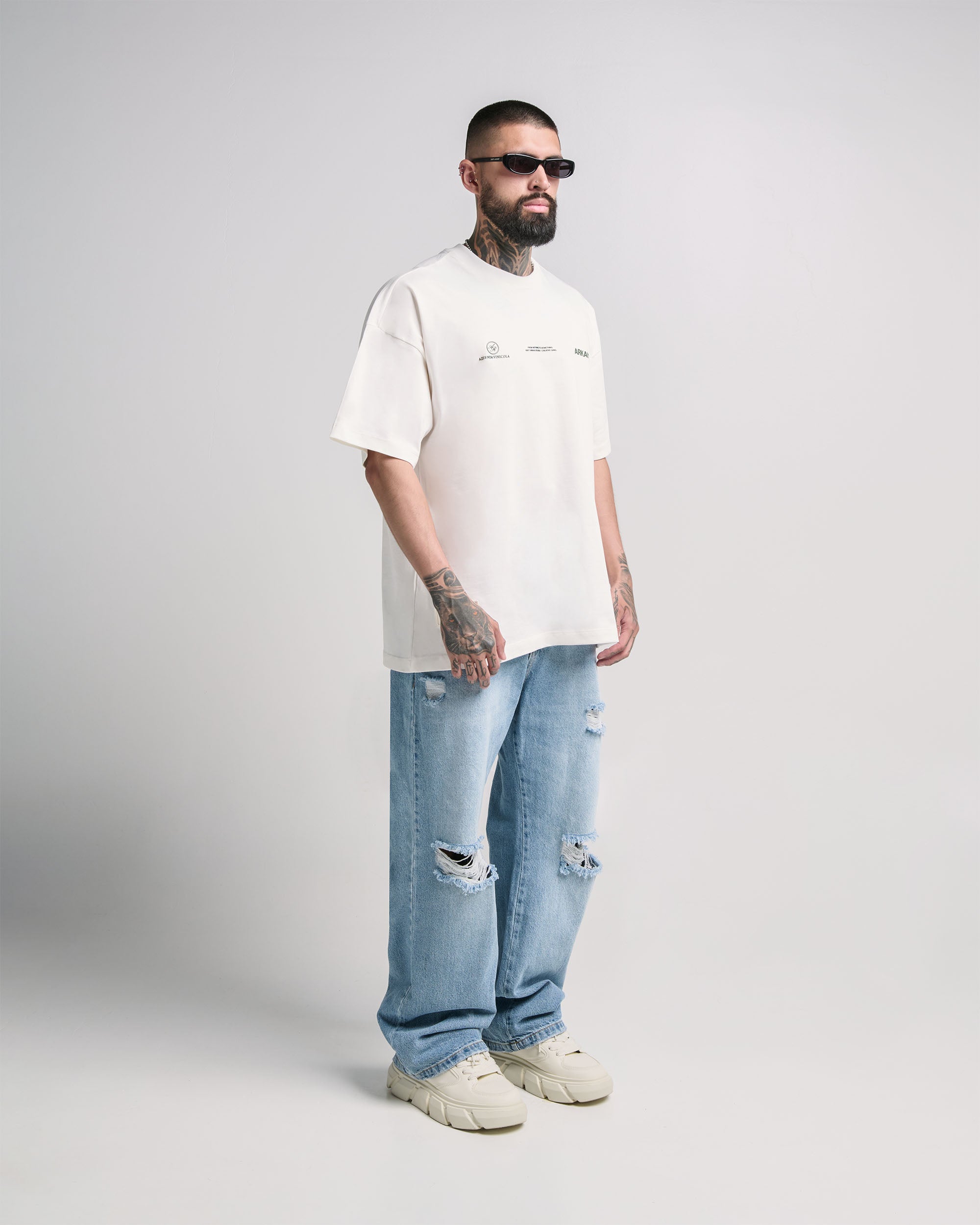 Tshirt Oversize Crema Grapes Arkad Legione