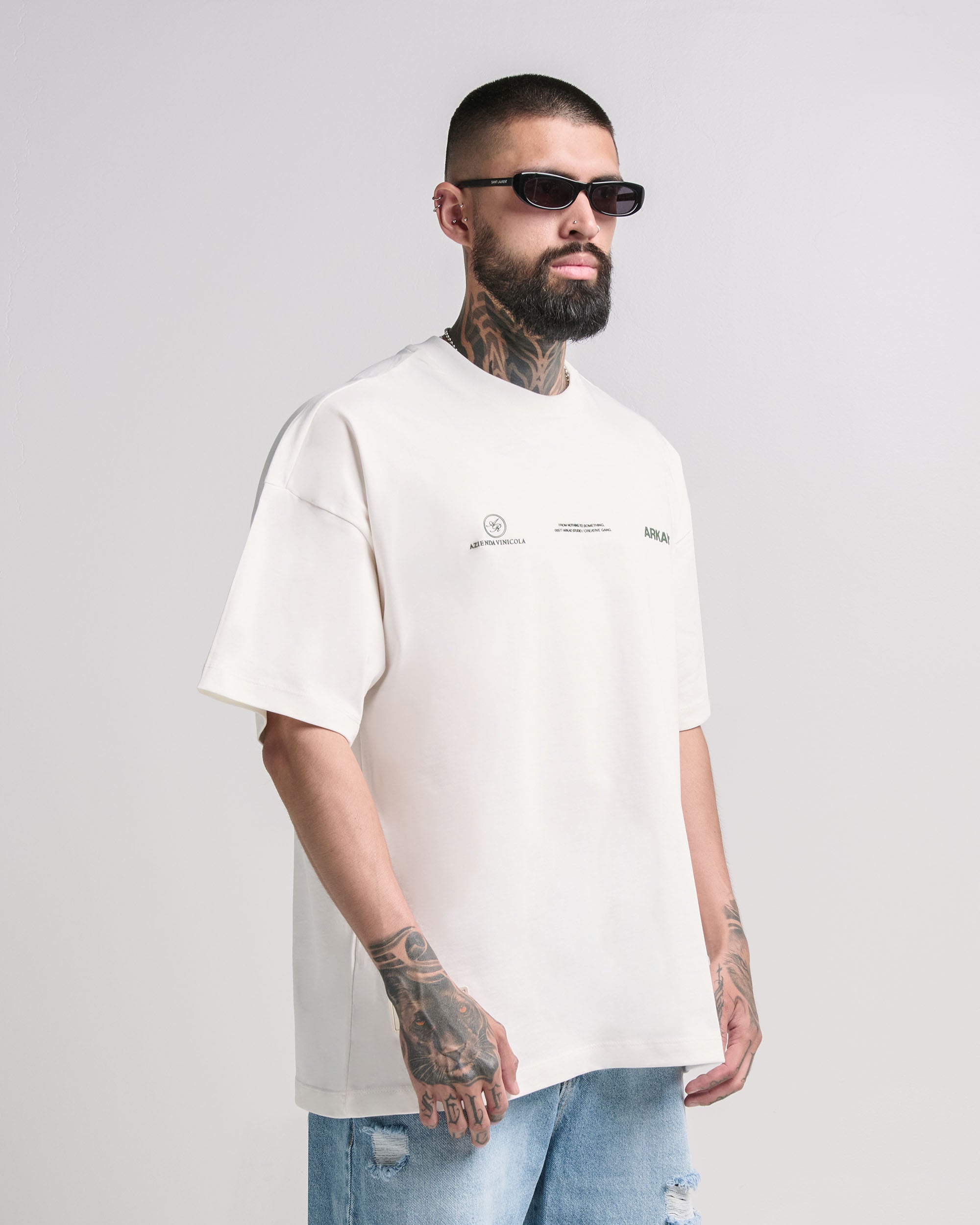 Tshirt Oversize Crema Grapes Arkad Legione