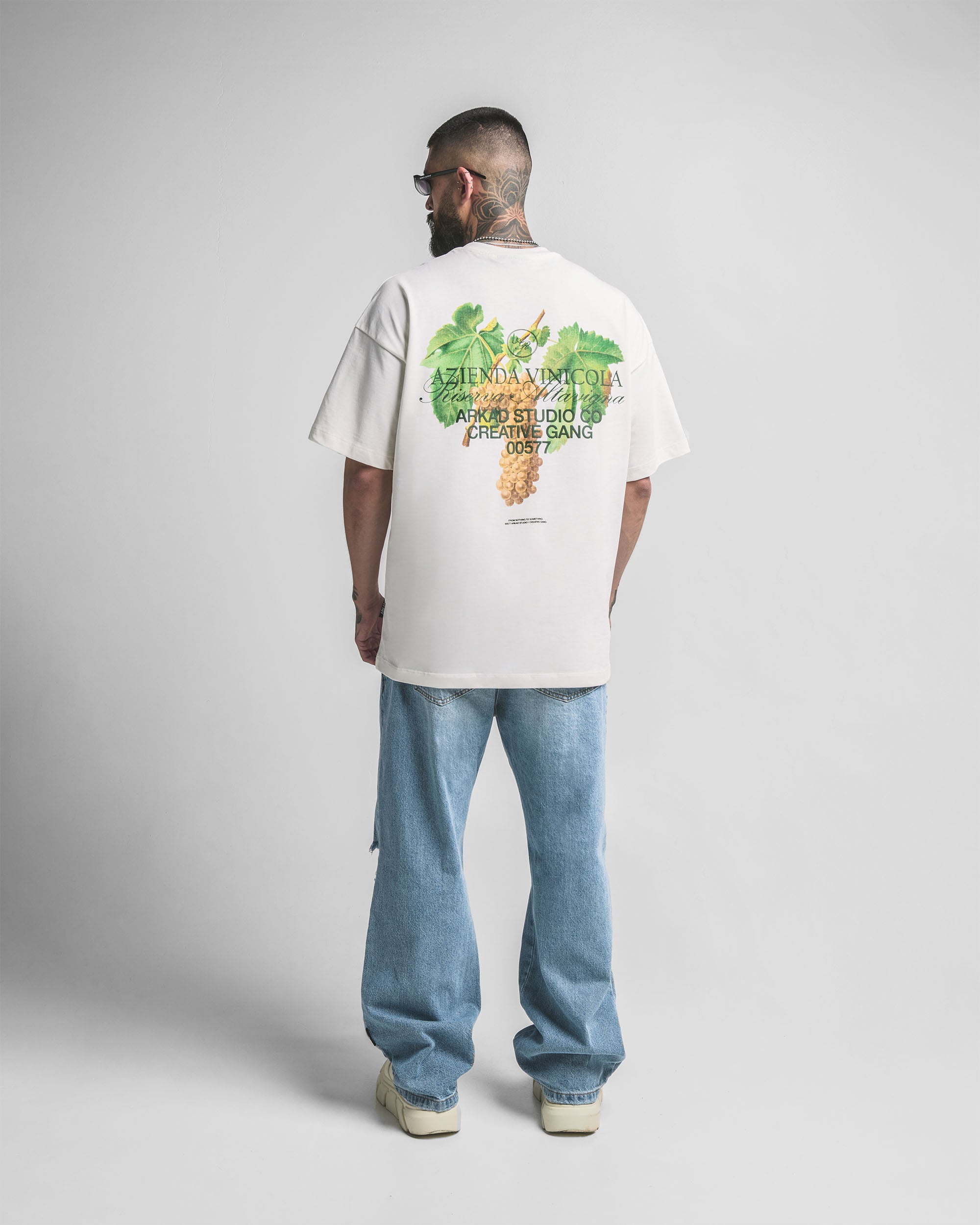 Tshirt Oversize Crema Grapes Arkad Legione