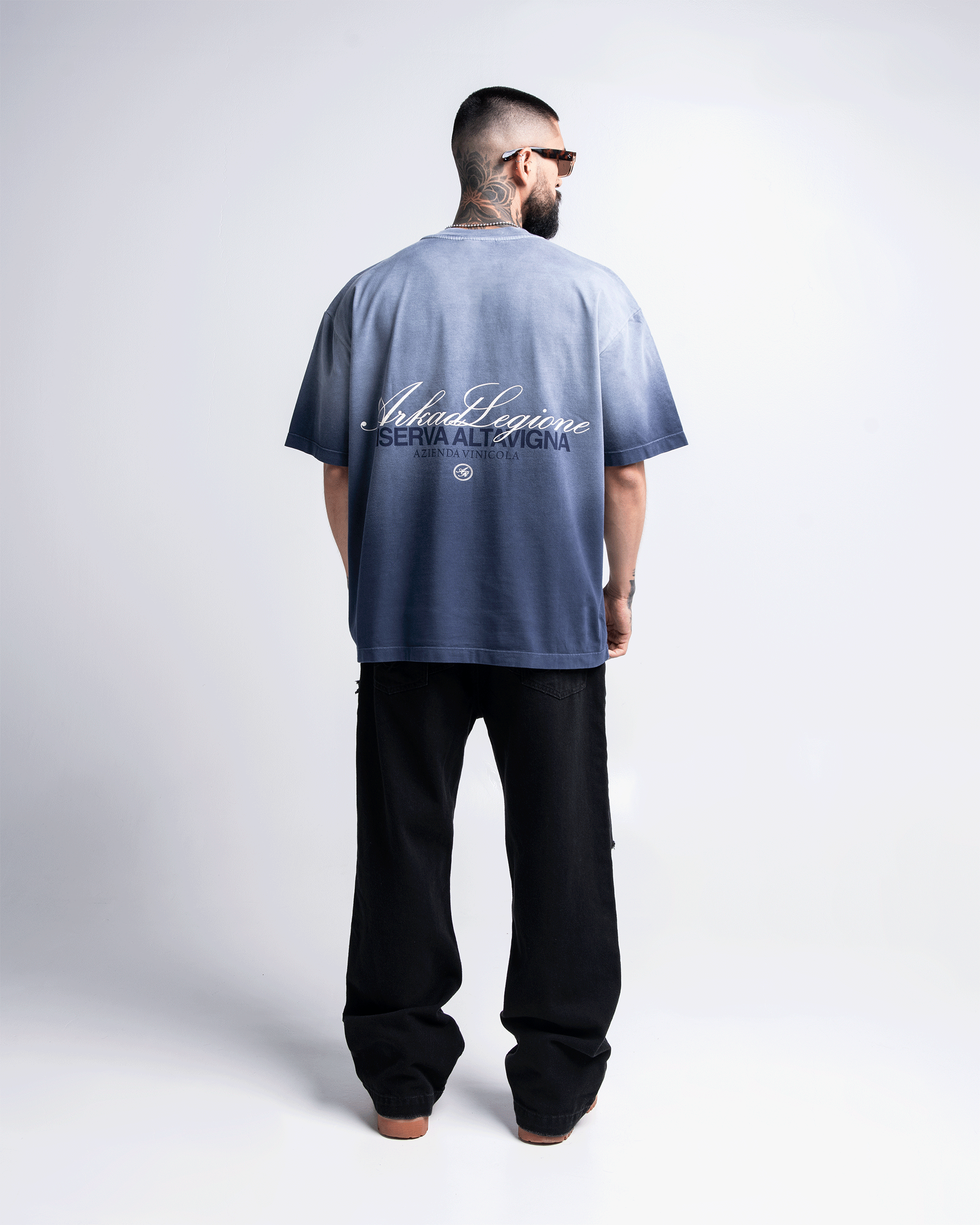 Washed Tshirt Oversize Azul Legione