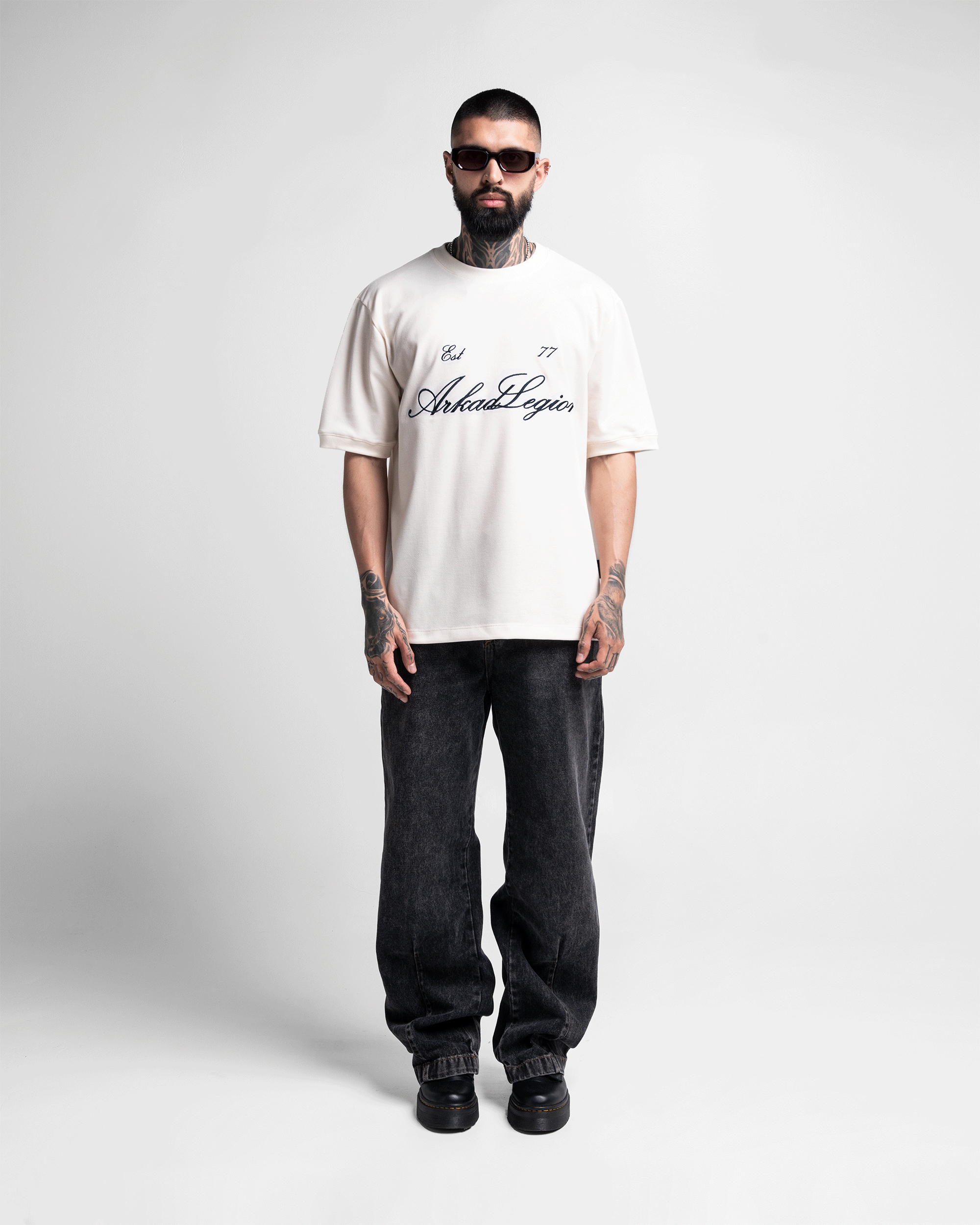 Tshirt Beige Legione Bordado Azul