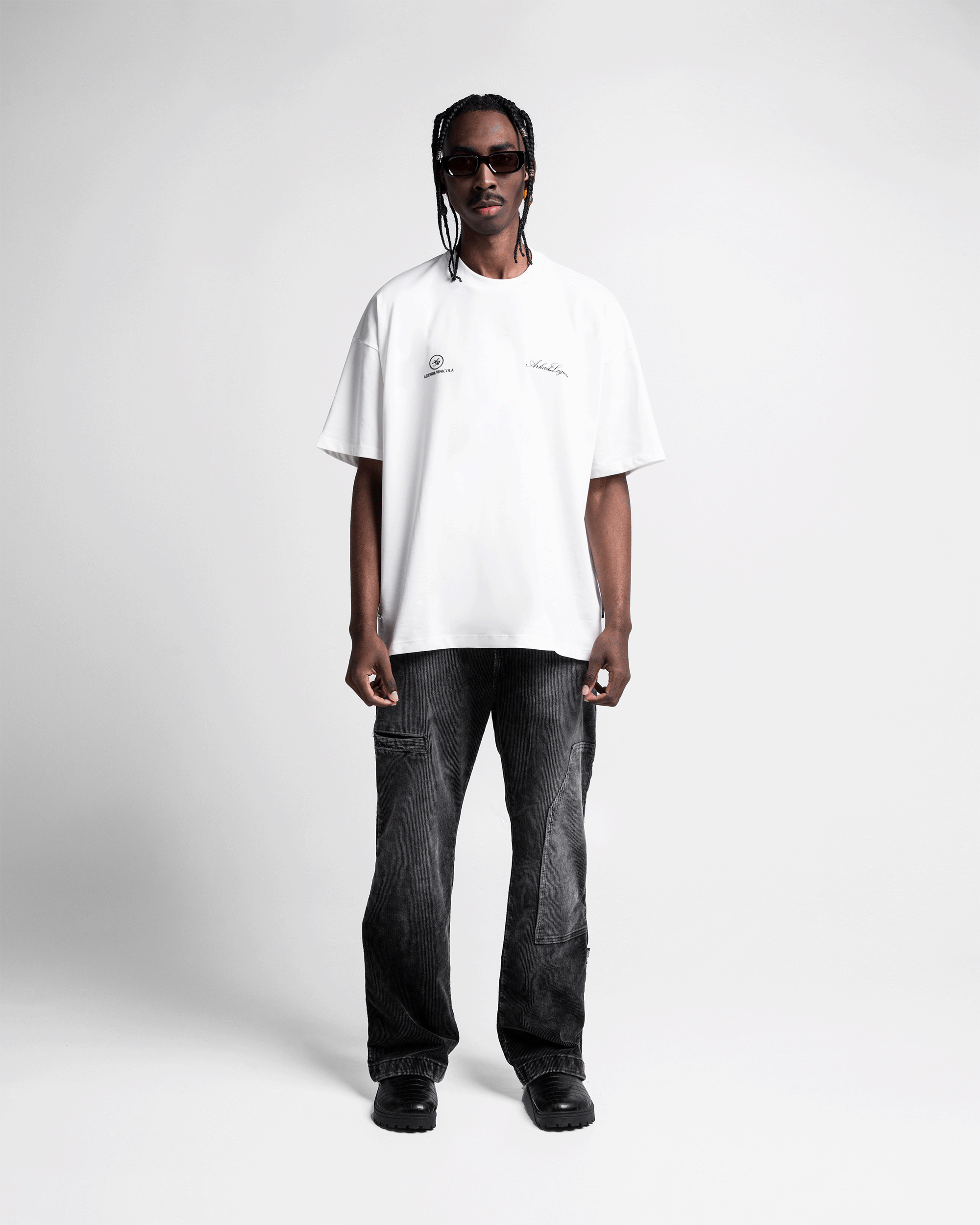 Tshirt Oversize Crema Arkad Legione Estampado Negro