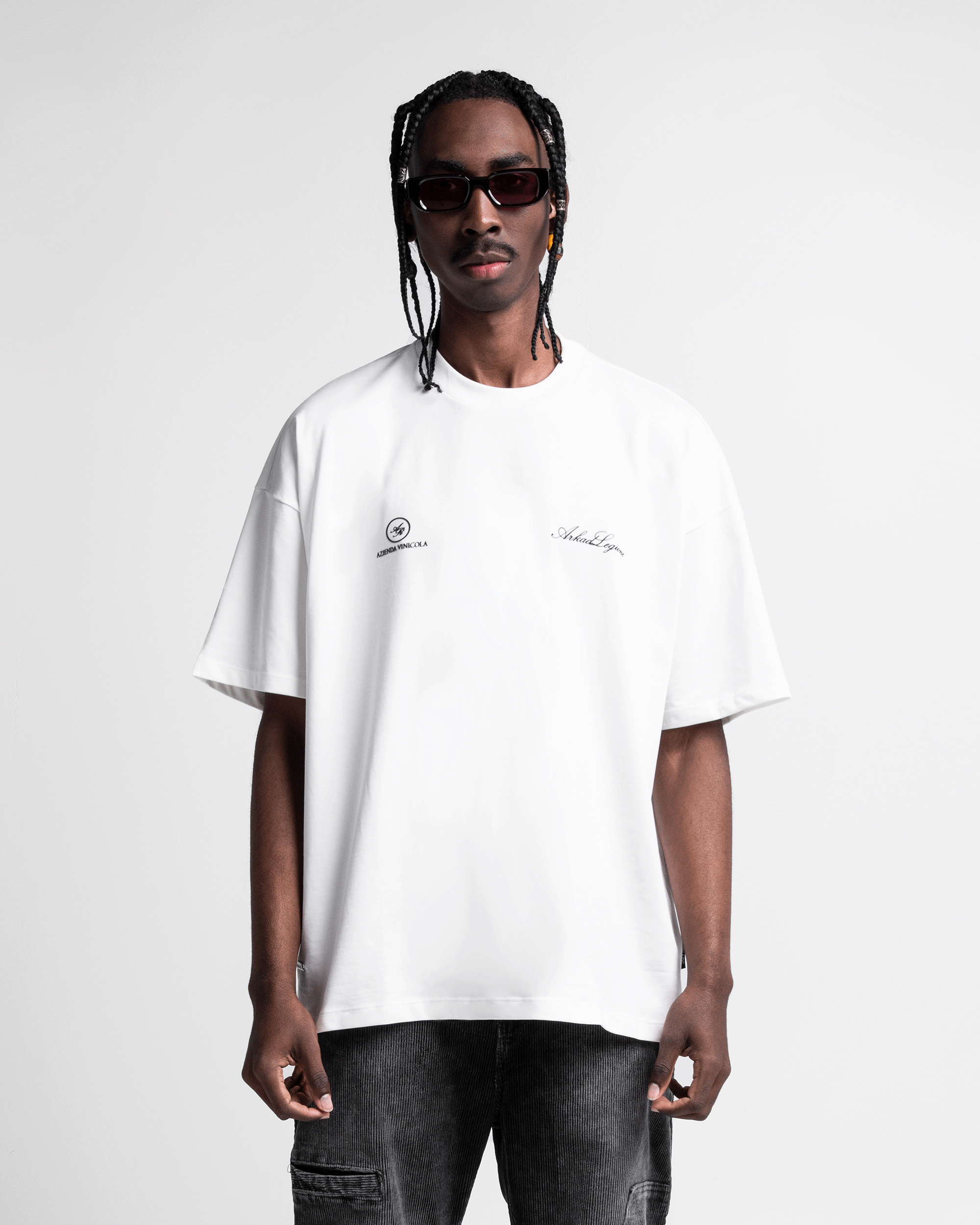 Tshirt Oversize Crema Arkad Legione Estampado Negro