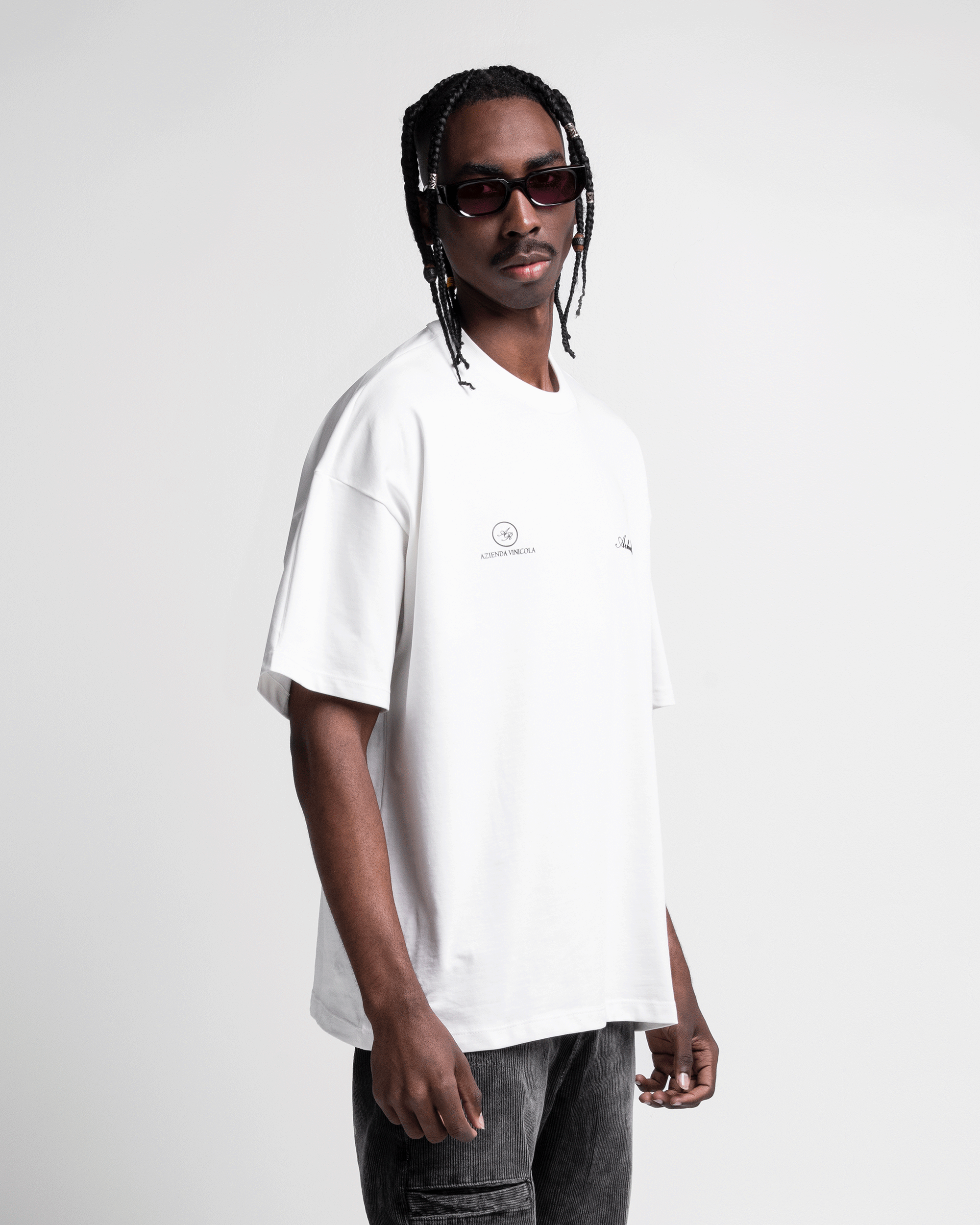 Tshirt Oversize Crema Arkad Legione Estampado Negro