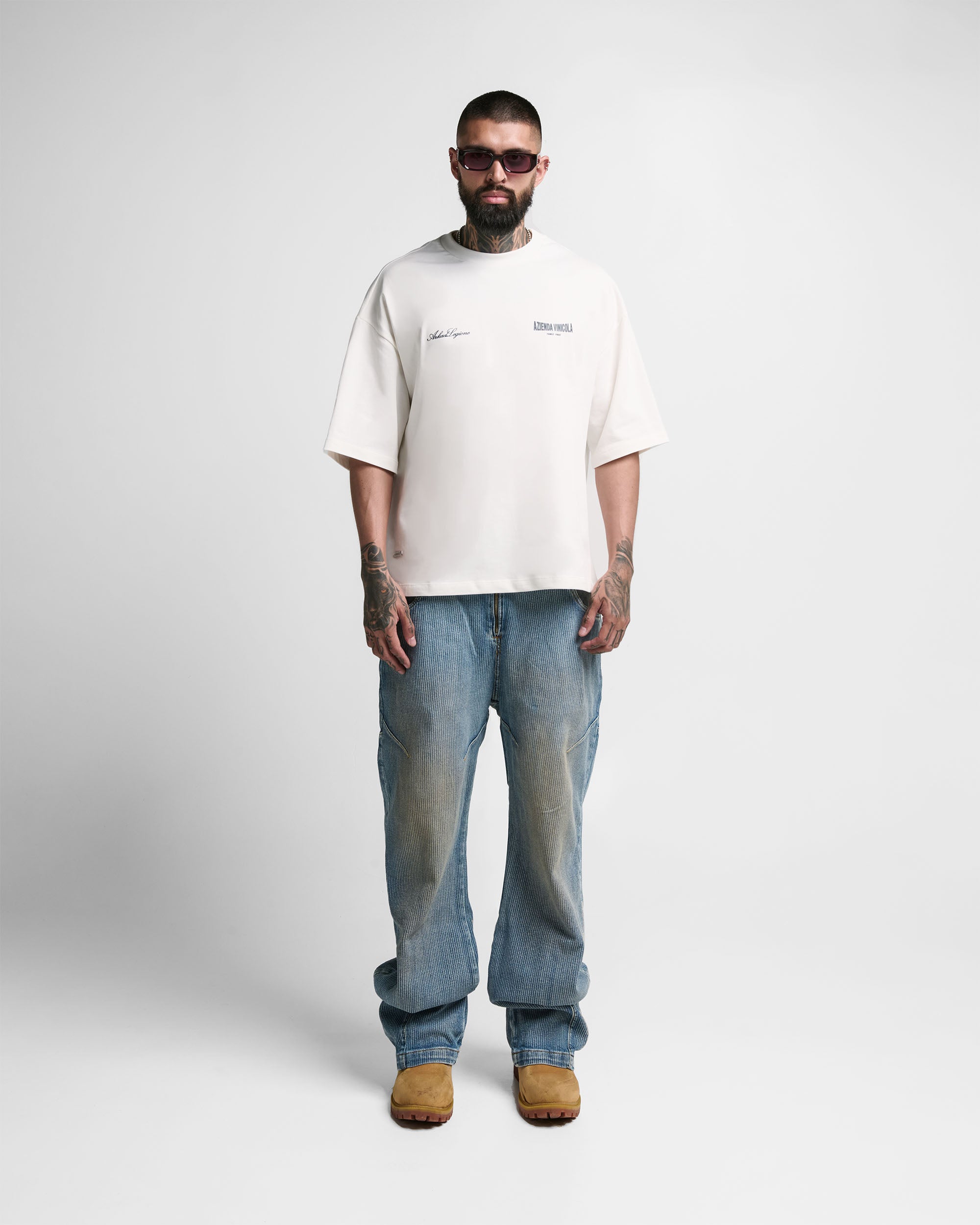 Tshirt Boxy Fit Crema Azienda Vinicola