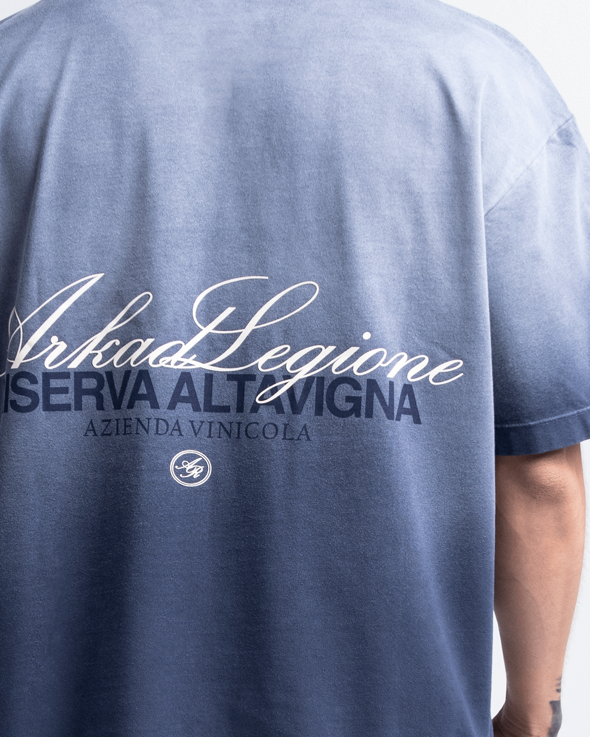 Washed Tshirt Oversize Azul Legione