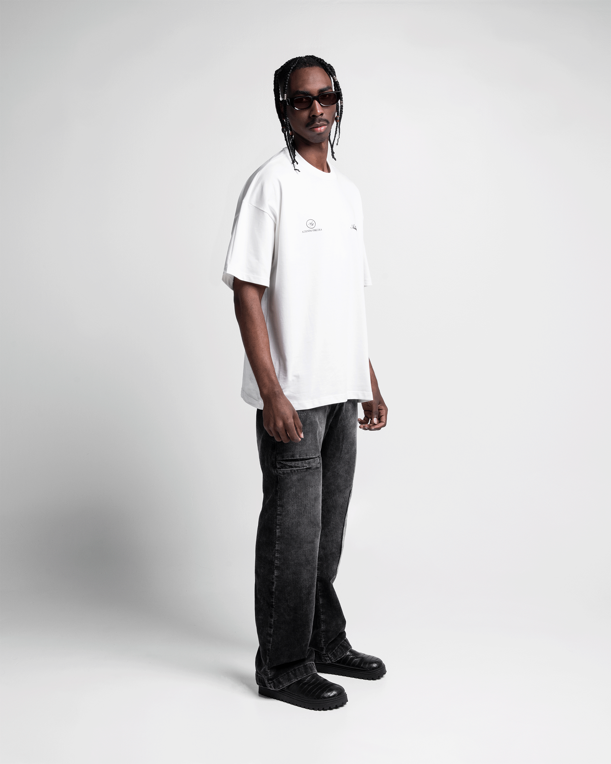 Tshirt Oversize Crema Arkad Legione Estampado Negro