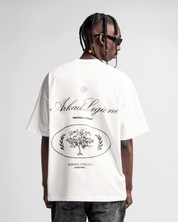 Tshirt Oversize Crema Arkad Legione Estampado Negro