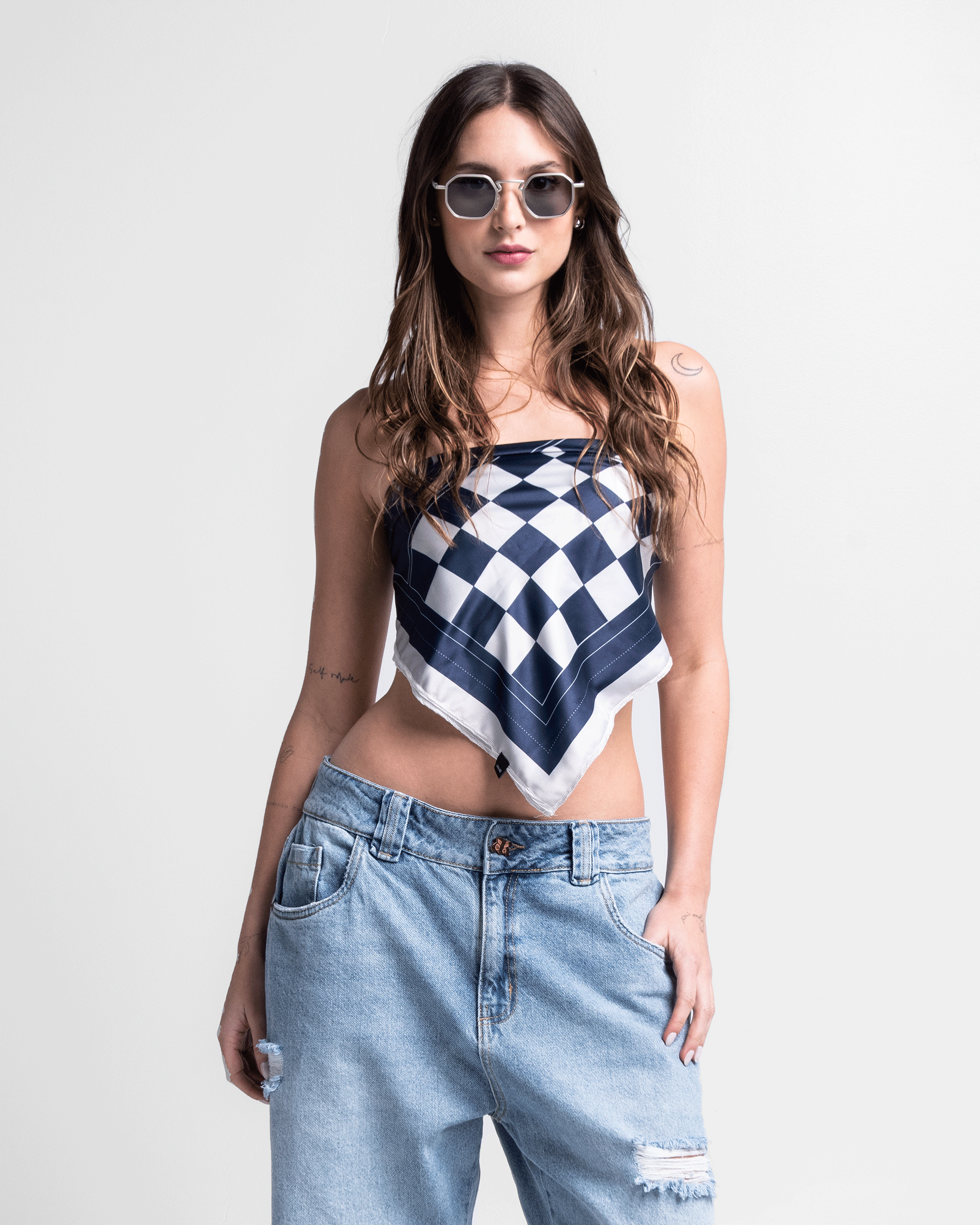 Bandana Cuadros Azul Legione