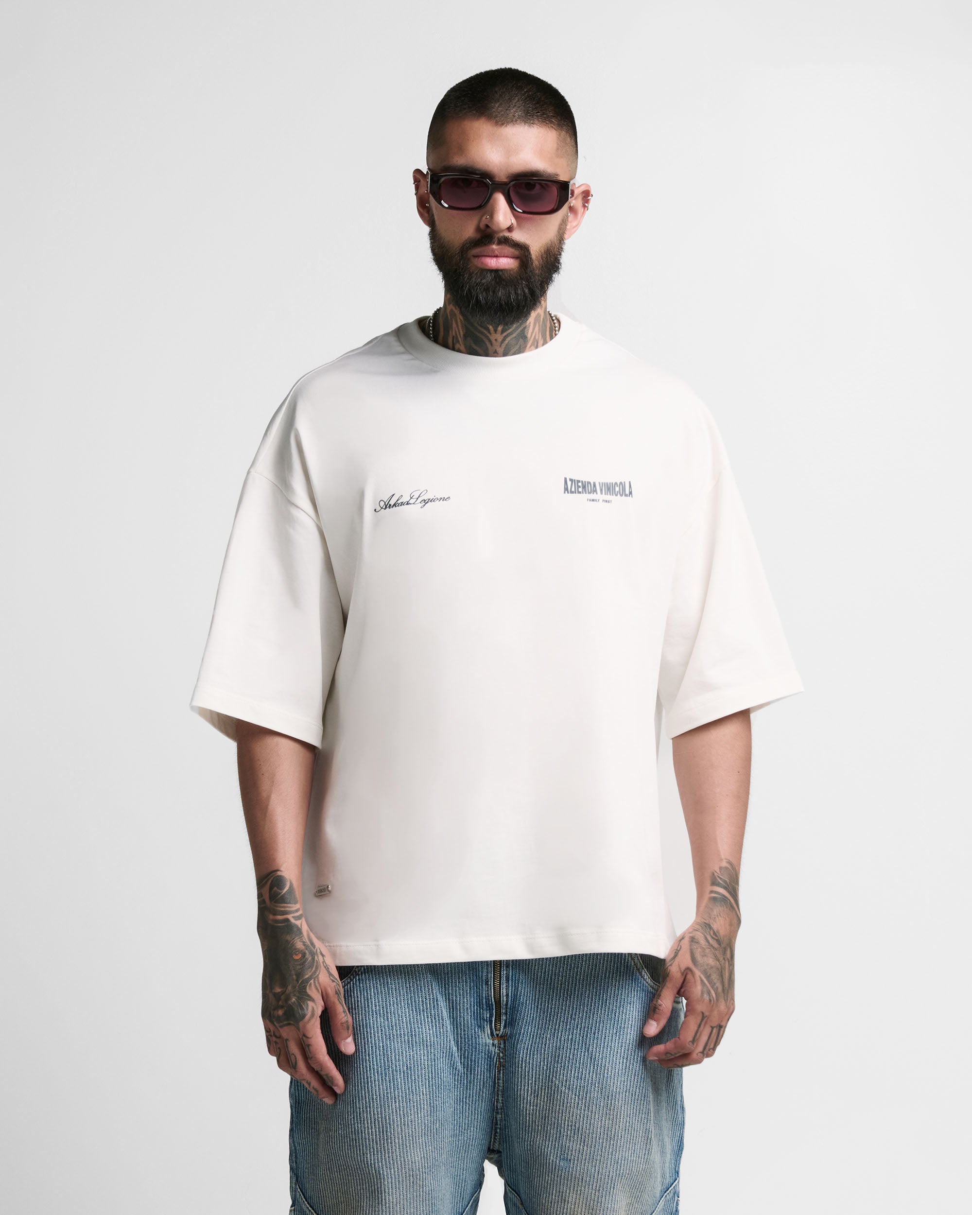 Tshirt Boxy Fit Crema Azienda Vinicola