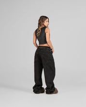 Denim Pant Negro Hustler Unisex