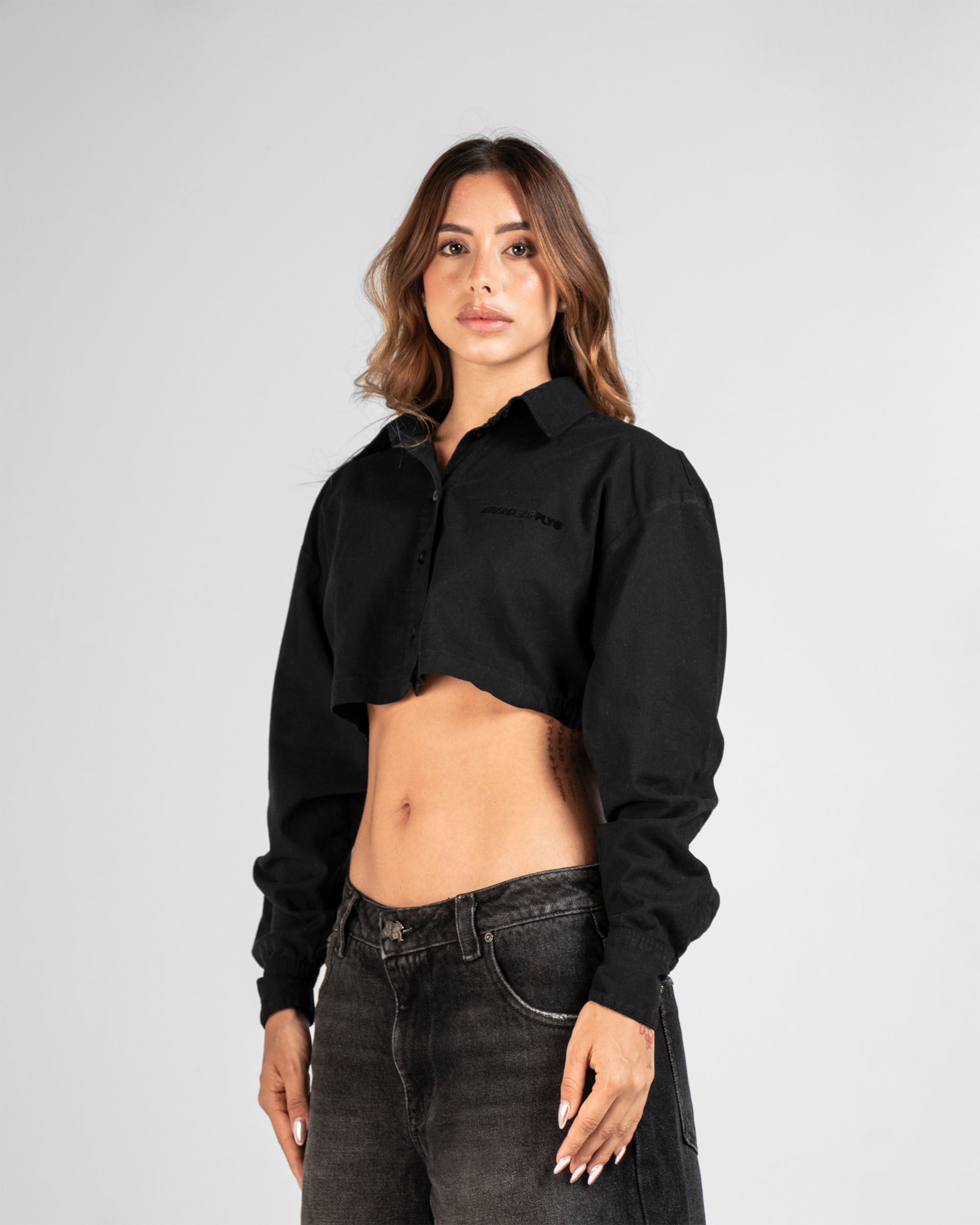 Cropped Shirt Negra