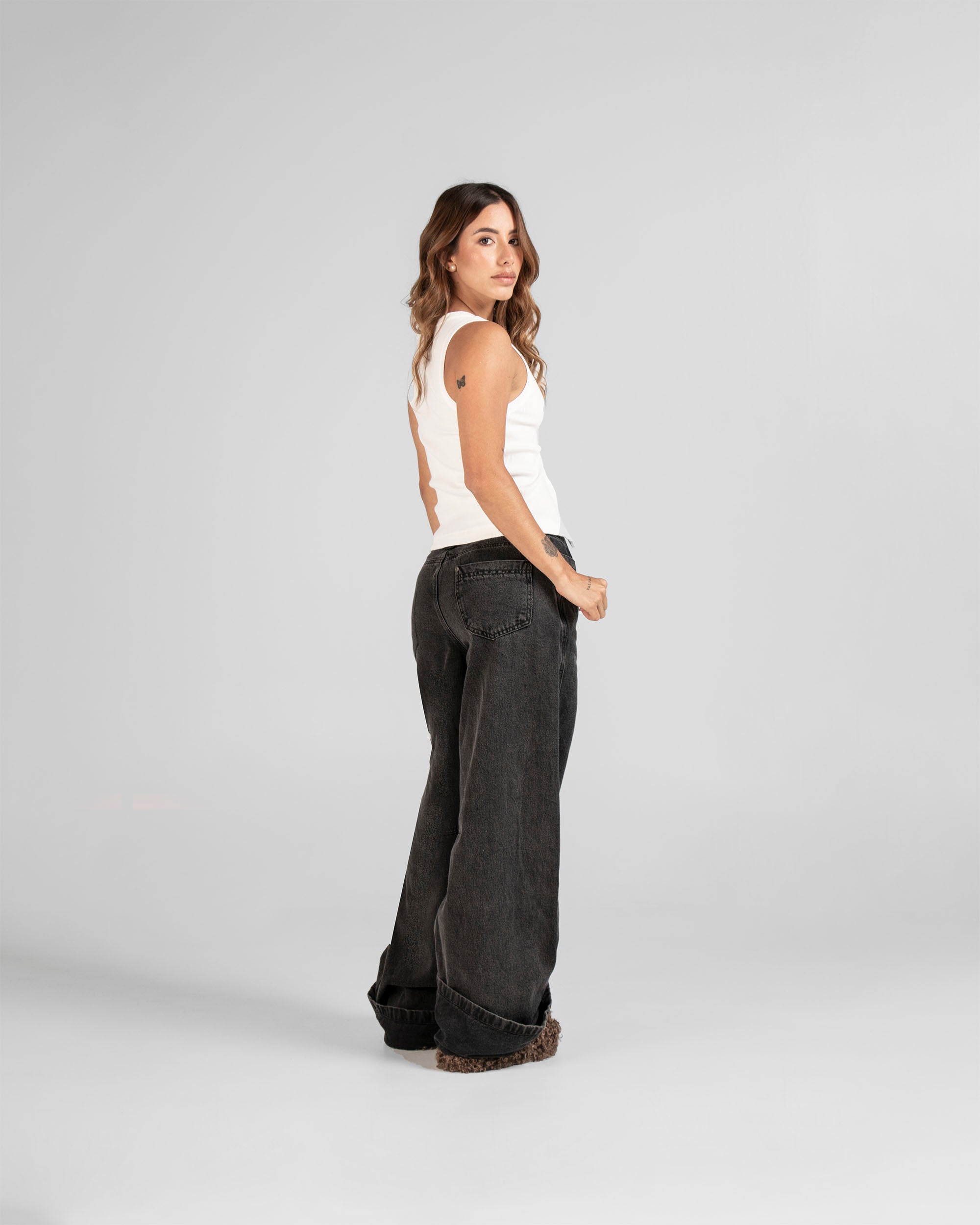 Tank Shirt Botones Blanca