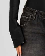 Bodysuit Hustler Negro Abertura
