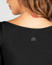 Bodysuit Hustler Negro Abertura