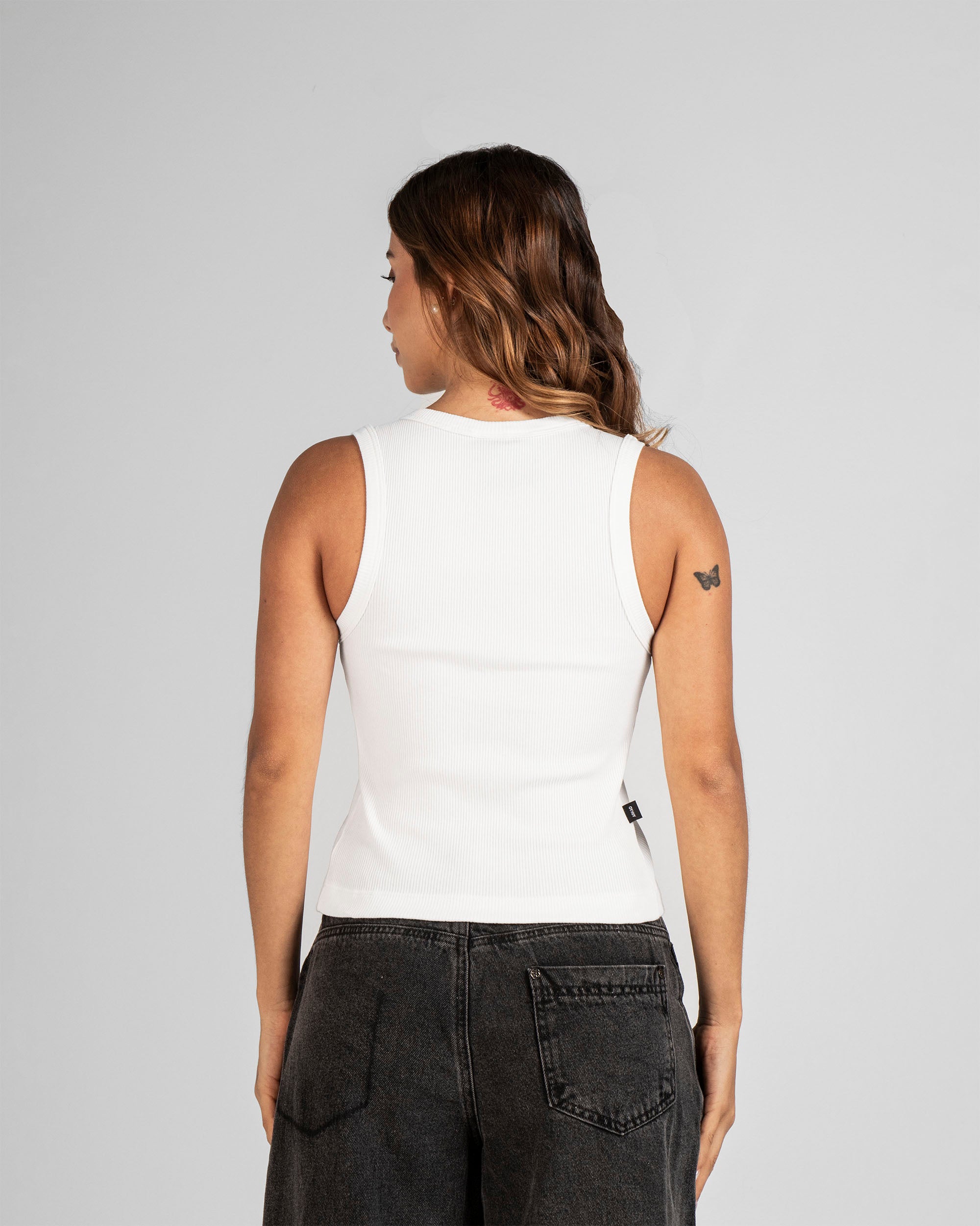 Tank Shirt Botones Blanca