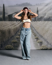 Denim Pant Azul Cortes Mujer